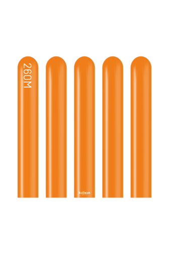 260K Kalisan Standard Orange Latex Balloons 50ct