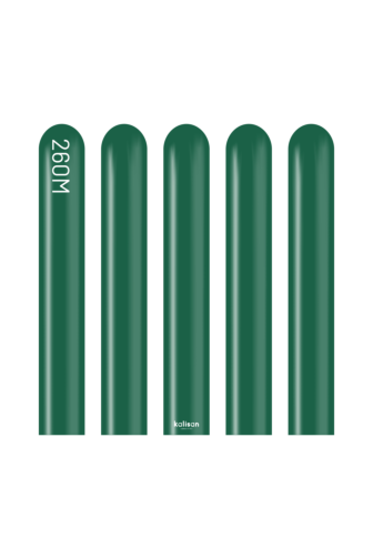 260K Kalisan Standard Dark Green Latex Balloons 50ct