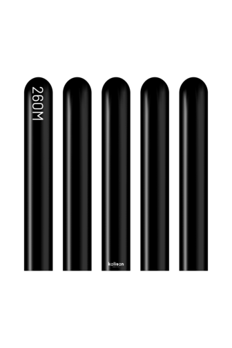 260K Kalisan Standard Black Latex Balloons 50ct
