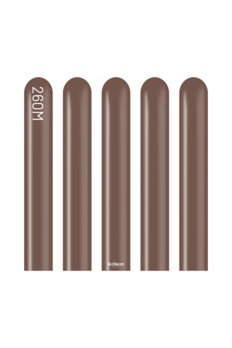 260K Kalisan Standard Chocolate Brown Latex Balloons 50ct