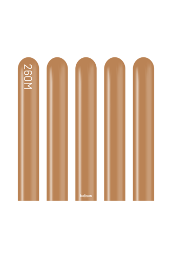 260K Kalisan Standard Caramel Brown Latex Balloons 50ct