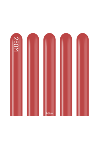 260K Kalisan Standard Deep Red Latex Balloons 50ct