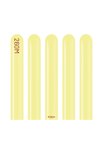 260K Kalisan Macaron Yellow Latex Balloons 50ct