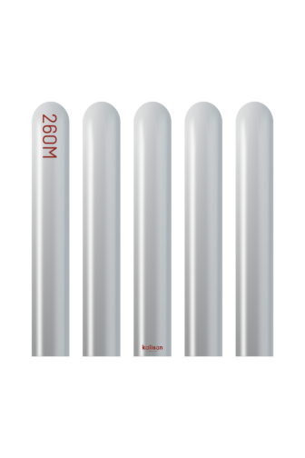 260K Kalisan Mirror Silver Latex Balloons 50ct