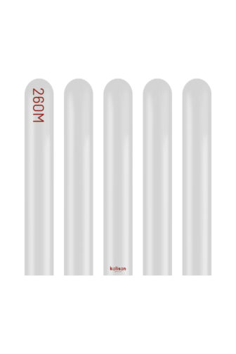 260K Kalisan Metallic Silver Latex Balloons 50ct