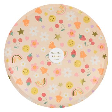 Happy Face Icons Dinner Plates