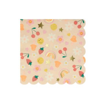 Happy Face Icons Large Napkins