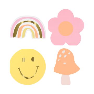Happy Face Icons Diecut Napkins
