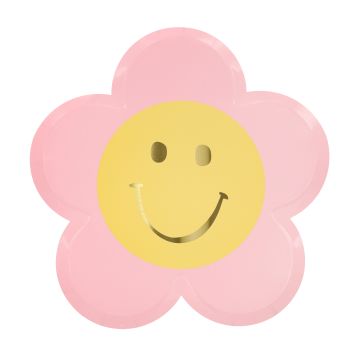Happy Face Flower Plates