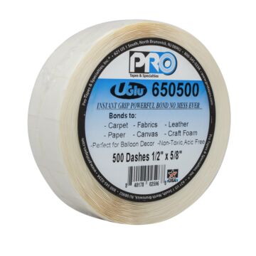 Uglu 500 - 500 Dashes Adhesive 1/2" x 5/8" Roll