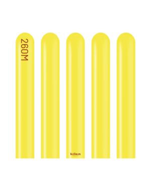 260K Kalisan Standard Yellow Latex Balloons 50ct