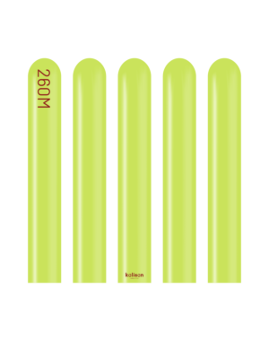 260K Kalisan Standard Lime Green Latex Balloons 50ct