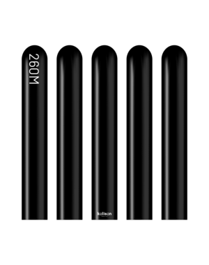 260K Kalisan Standard Black Latex Balloons 50ct