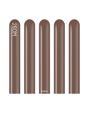 260K Kalisan Standard Chocolate Brown Latex Balloons 50ct