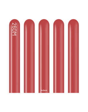 260K Kalisan Standard Deep Red Latex Balloons 50ct