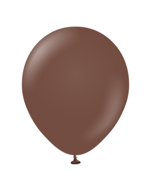 18" Kalisan Standard Chocolate Brown Latex Balloons 25ct