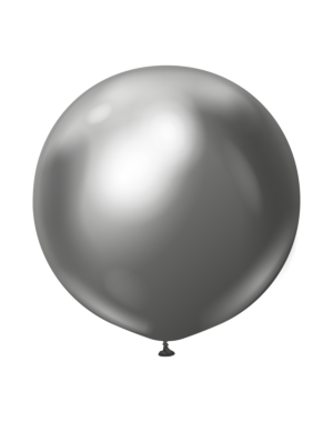 24" Kalisan Mirror Space Grey Latex Balloons 2ct